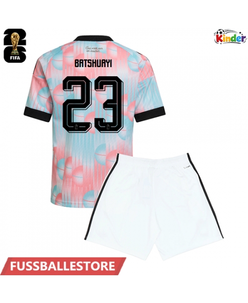Günstige Belgien Michy Batshuayi #23 Auswärts Trikotsatzt Kinder WM 2026 Kurzarm (+ Kurze Hosen)